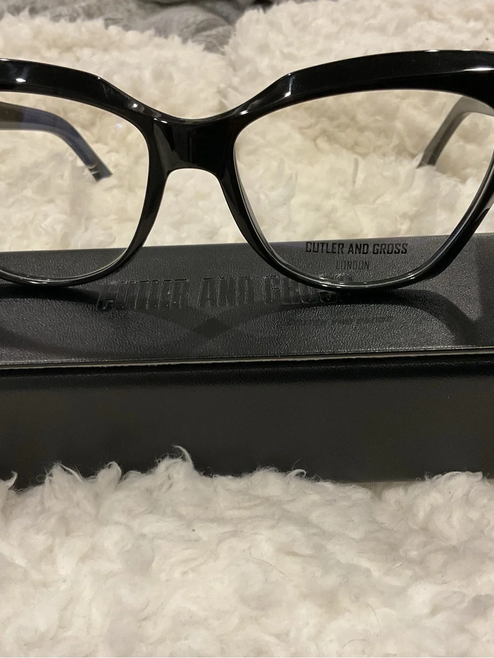 Cutler And Gross Women’s Black Cat-Eye Glasses